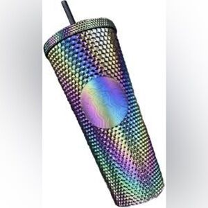 NWT Starbucks Oil Slick Rainbow Iridescent Venti Tumbler 24oz. Halloween 2023